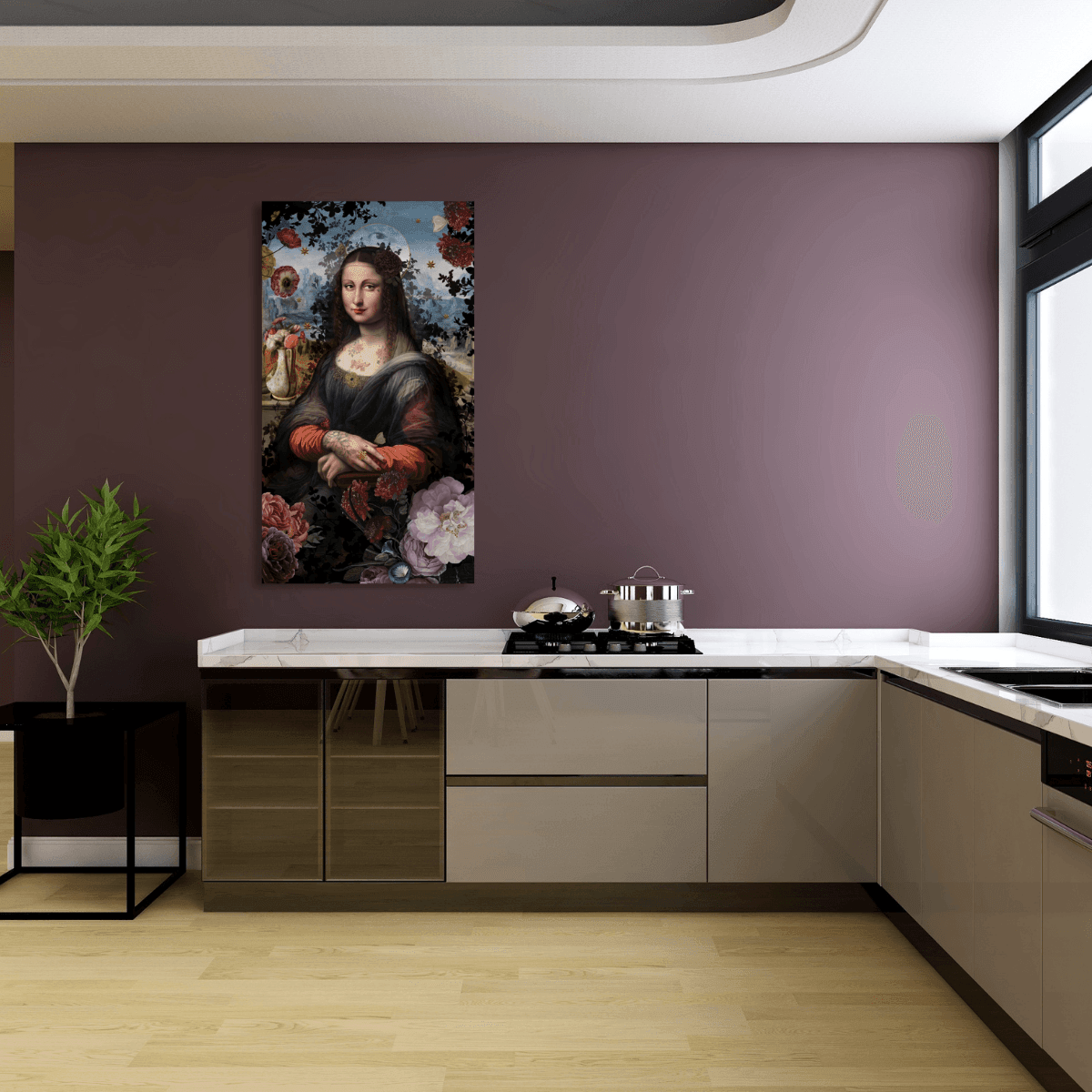 Voglio Bene - Wandteppich Wandbehang aus Samt - Mona Lisa - Bisschen Mehr