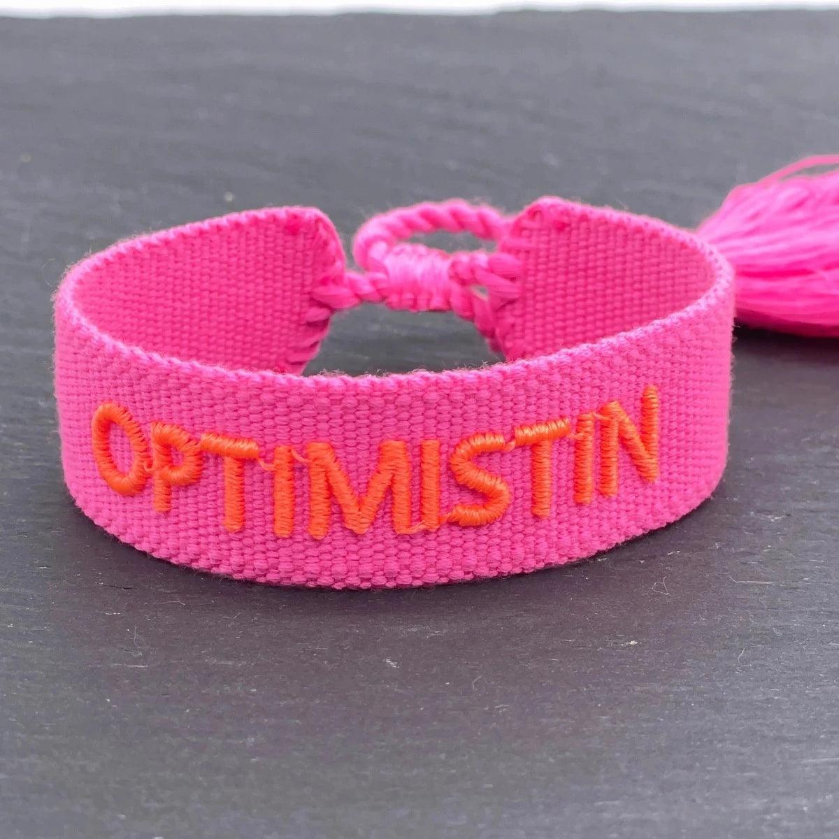 Statement Armband - OPTIMISTIN - Bisschen Mehr