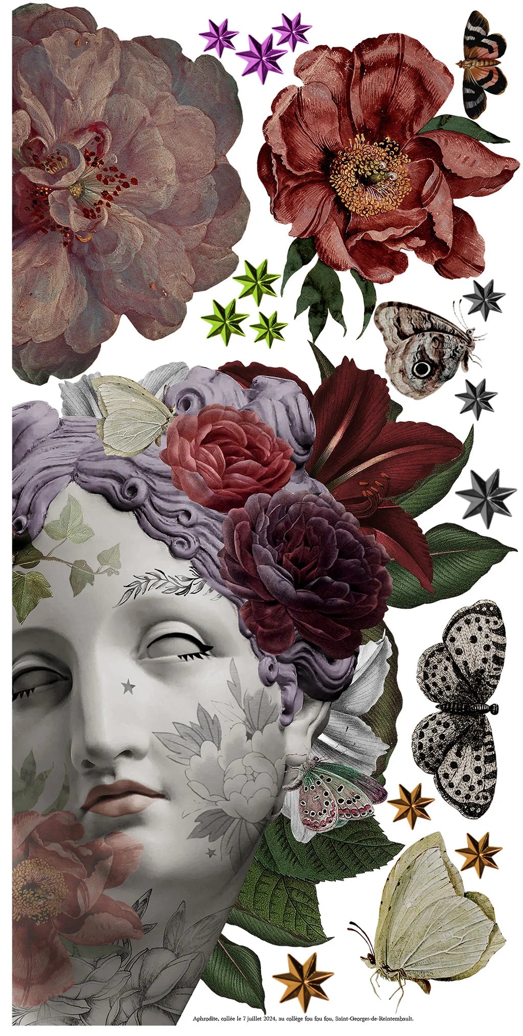 Voglio Bene Wandtattoo „Aphrodite“ – Street-Art-Collage im XL-Format (65 × 129 cm)