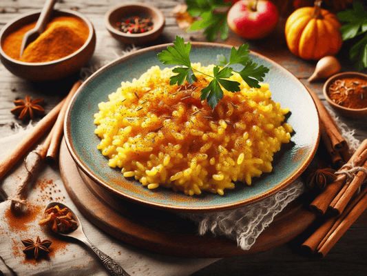 Verführerisches Safran-Risotto mit herbstlichen Gewürzen: Ein Fest für die Sinne - Bisschen Mehr