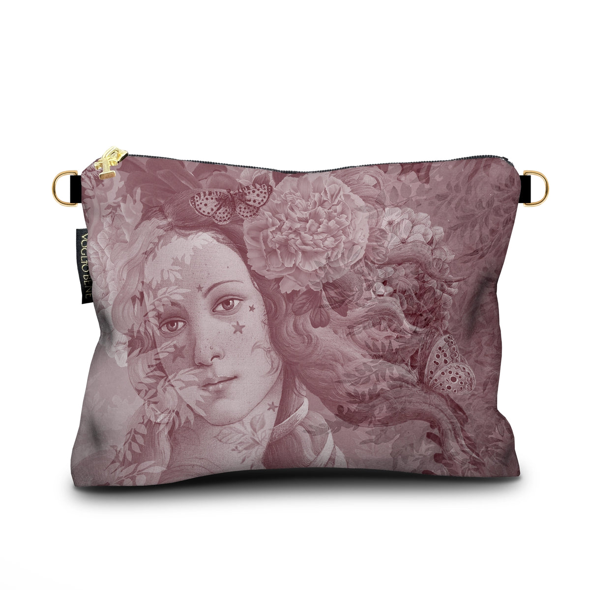 Voglio Bene Samttäschchen „Venus“ – Clutch & Umhängetasche (30 × 22 cm)