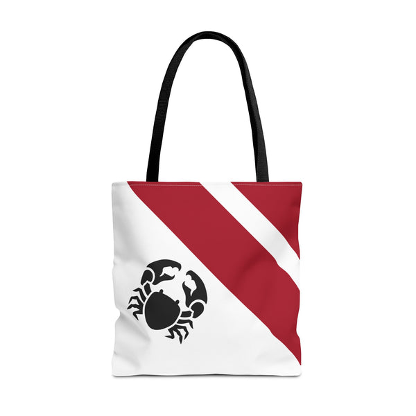 Maritime Tote Bag - Krabbe schwarz / rot