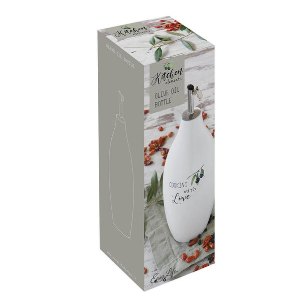 Porzellan Öl-/Essigflasche "Cooking with Love" 300 ml