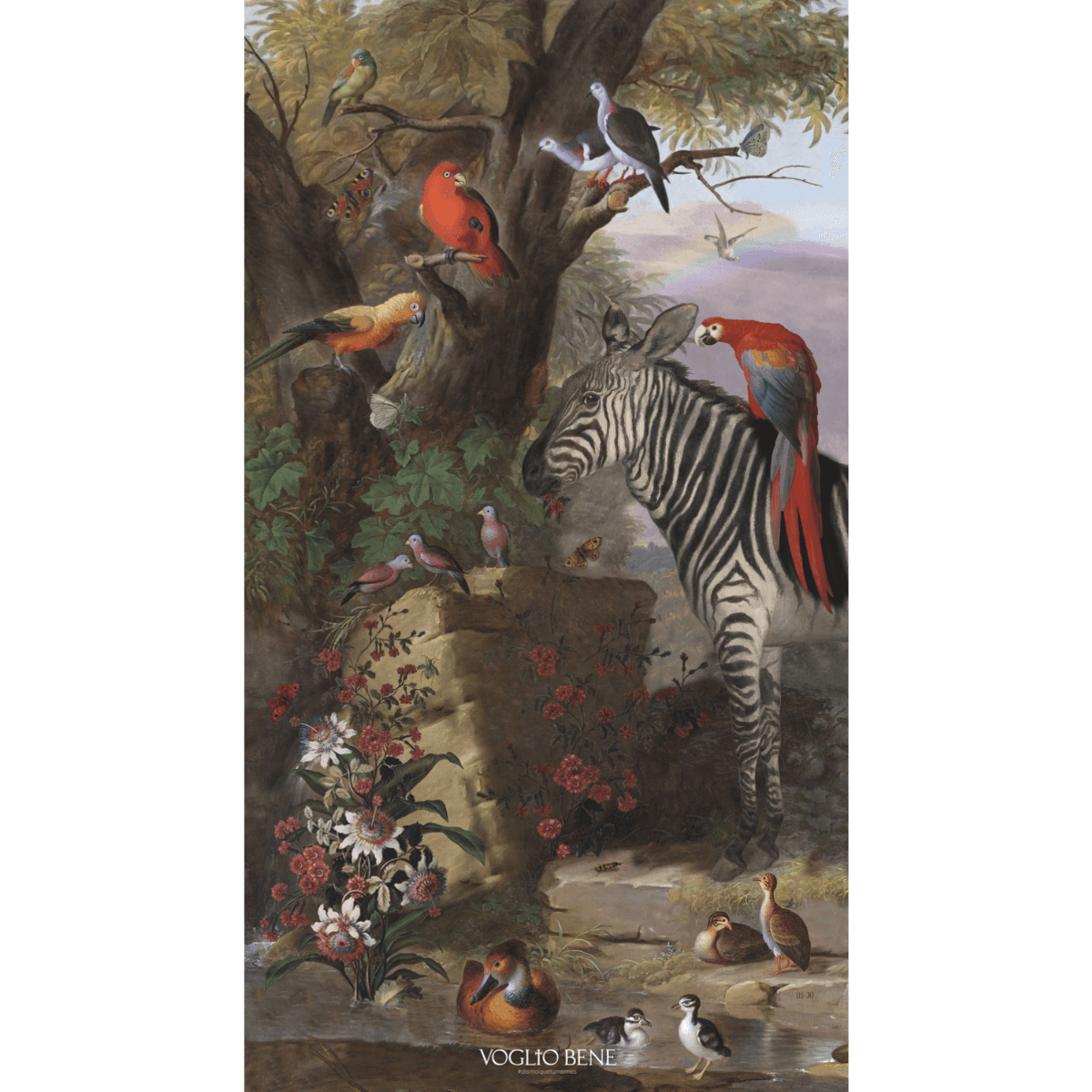 Voglio Bene - Wandteppich Wandbehang aus Samt - Zebra & Company - Bisschen Mehr