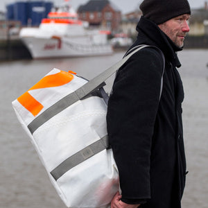 Maritime Reisetasche Leichte XL-Sport- und Reisetasche - 360° Kutter XL recyceltes Segeltuch