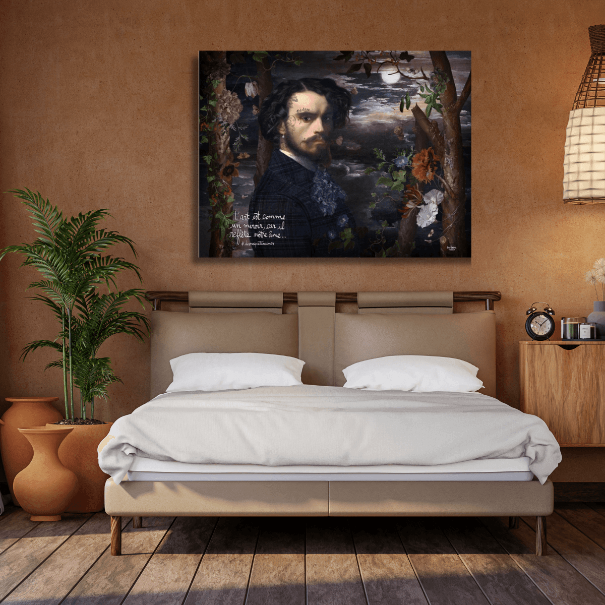 Voglio Bene Wandteppich Wandbehang aus Samt - Alexandre - Bisschen Mehr