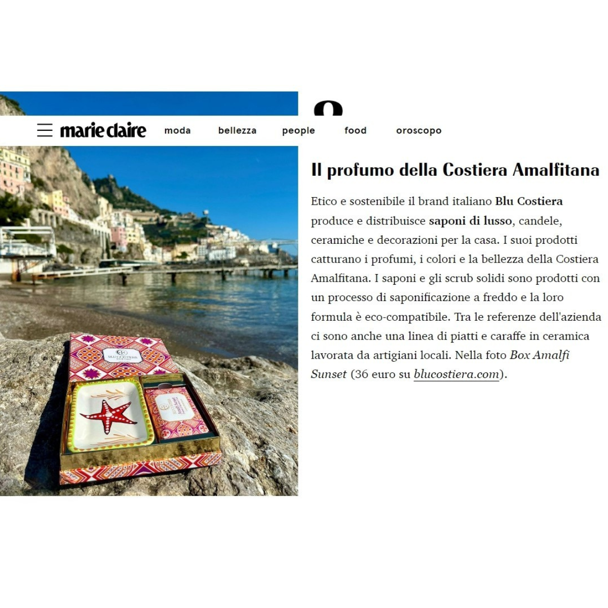 Peelingseifen-Geschenkset „Amalfi Sunset“ – Frische Früchte & Freesie mit Vietri-Keramikschale