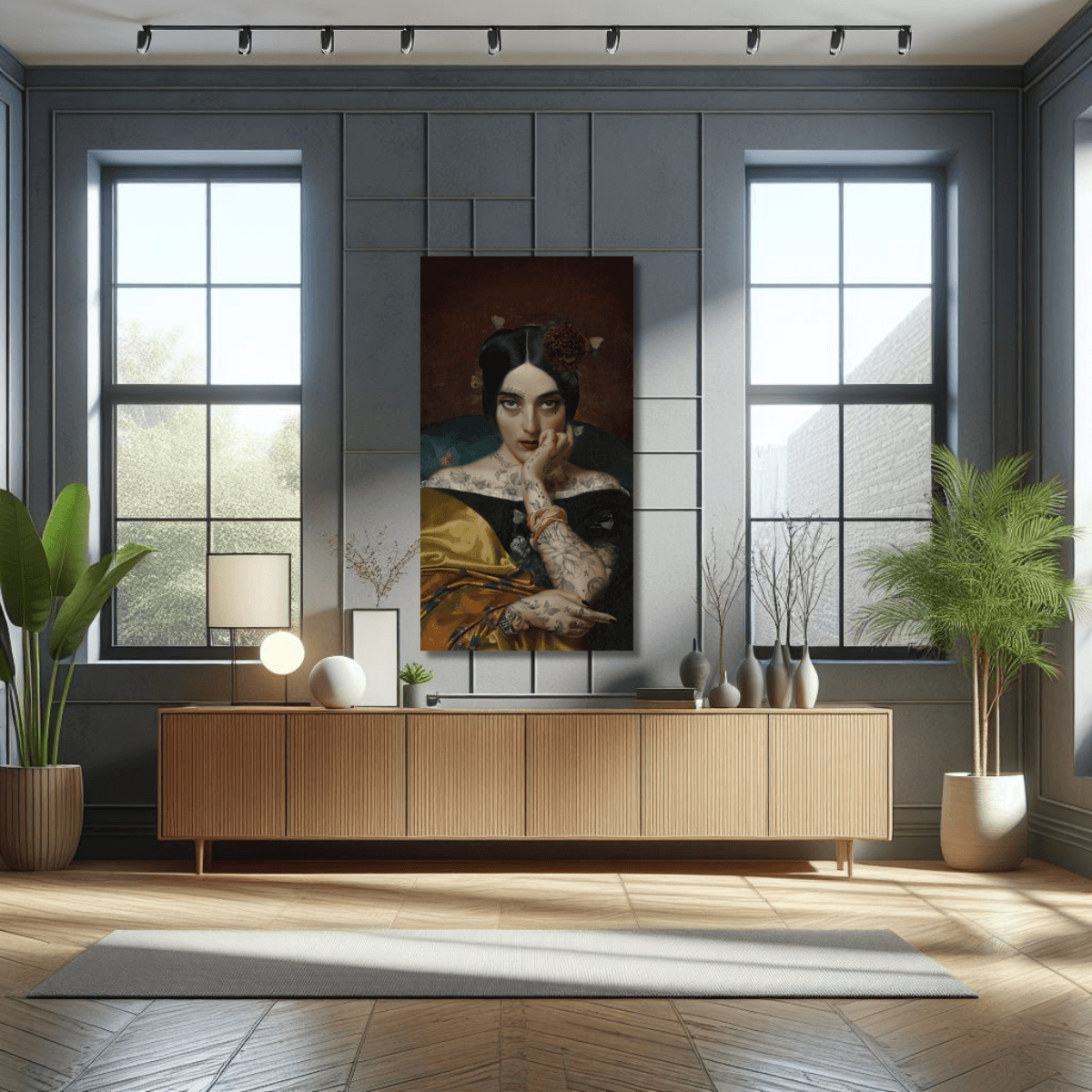 Voglio Bene Wandteppich Wandbehang aus Samt - Clementine - Bisschen Mehr