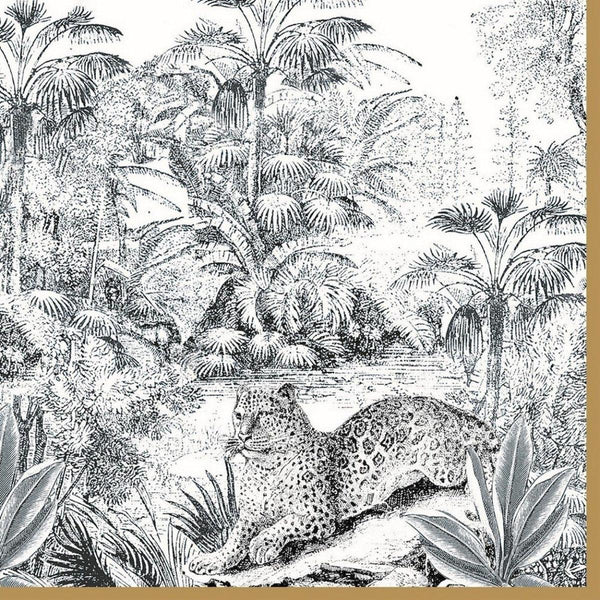 Papierservietten Retro Jungle 20 Stück 33x33 cm