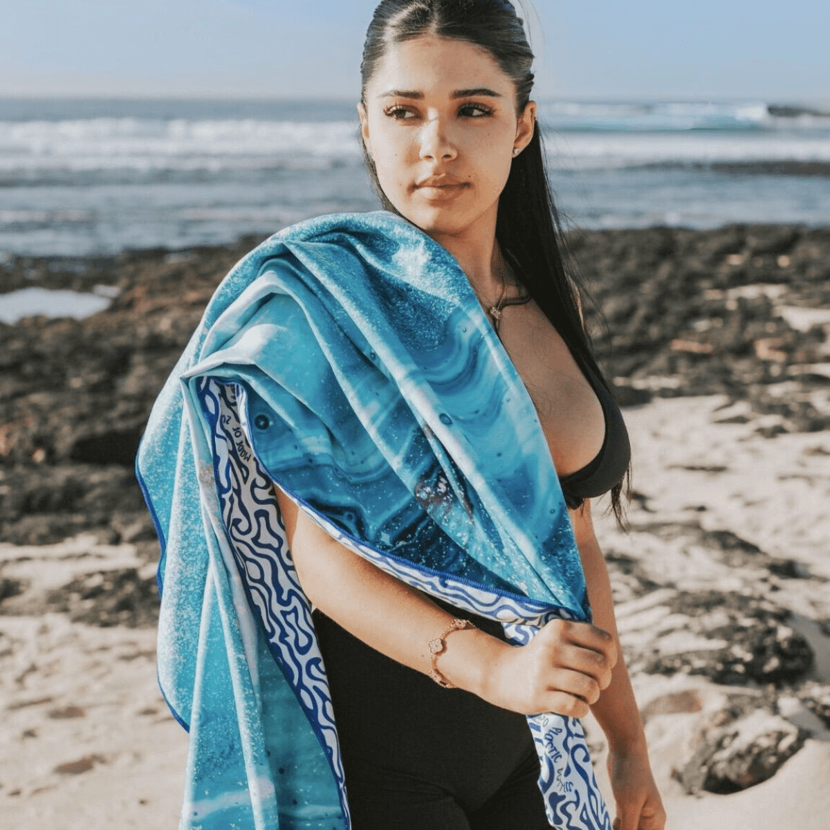 Strandtuch OCEAN aus recycelten rPET Flaschen 100 x 160 cm