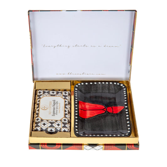 Limitierte Geschenkbox „Neapel“ – Kaffeeseife & Handgemachte San Gennaro Keramikschale