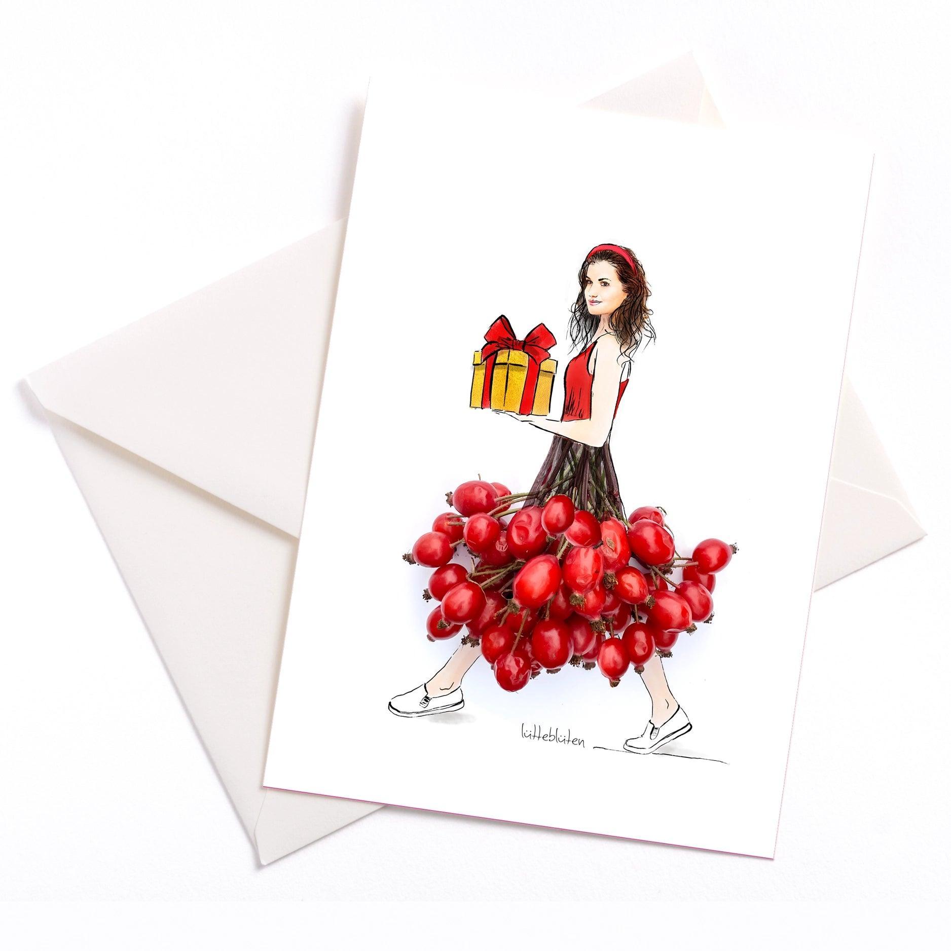 Ich habe ein Geschenk für dich - Karte mit Umschlag - Bisschen Mehr