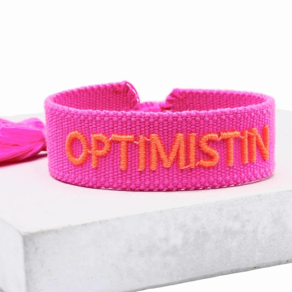 Statement Armband - OPTIMISTIN - Bisschen Mehr