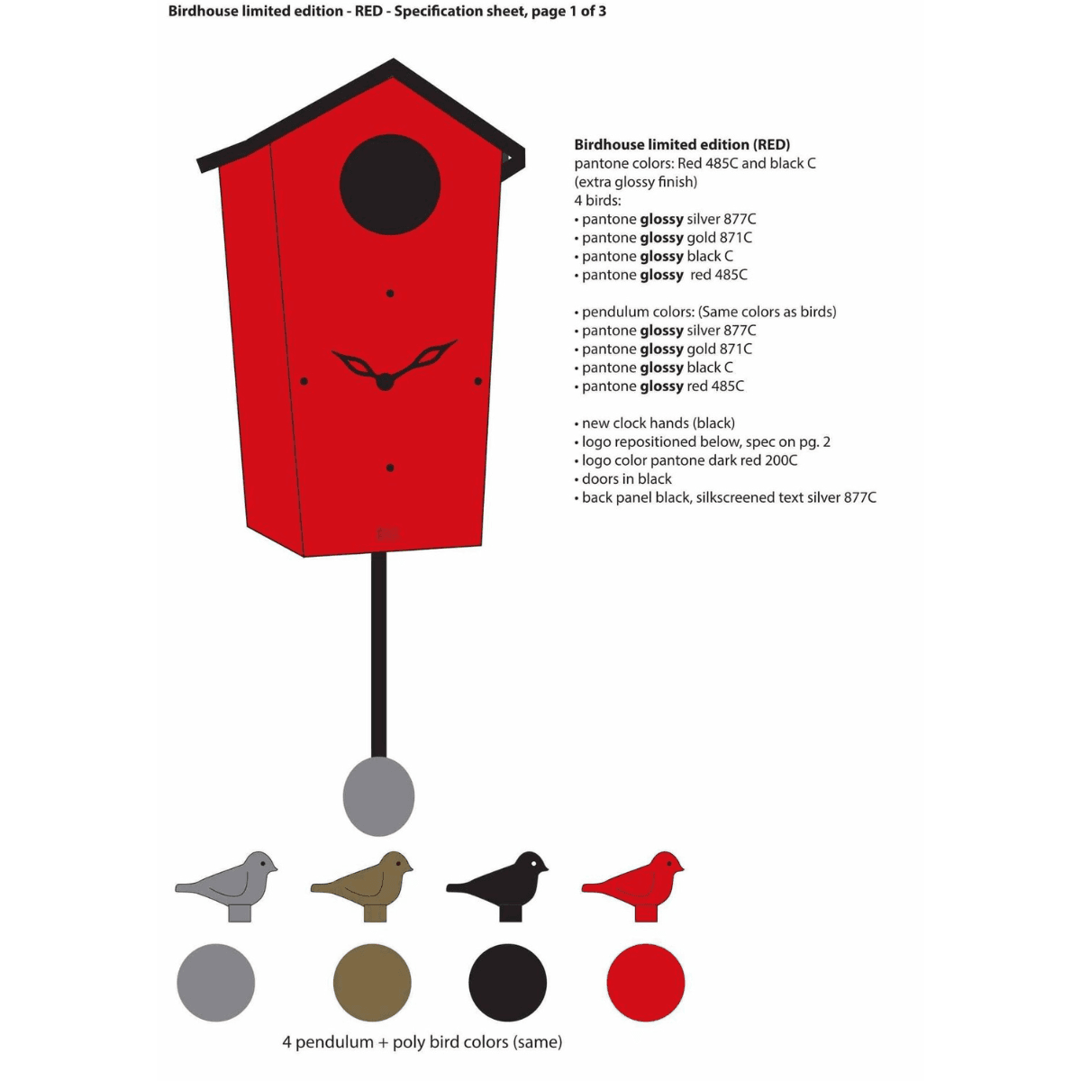 KOOKOO - Bird House moderne Kuckucksuhr - Limited Edition - Bisschen Mehr