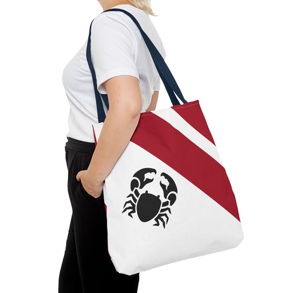 Maritime Tote Bag - Krabbe schwarz / rot