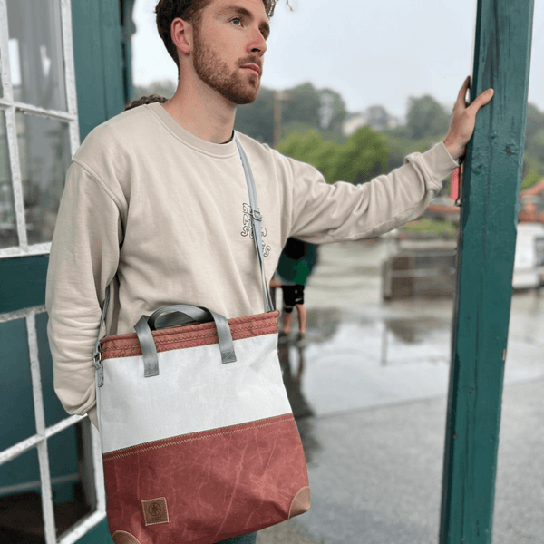 360Grad Ahoi maritime Segeltuchtasche  - aus recyceltem Segeltuch limitierte Edition