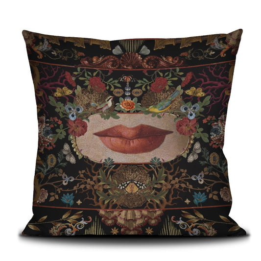 Voglio Bene Outdoor-Kissenbezug „La Bocca“ – Kunstvoller Blickfang im XL-Format (60 × 60 cm)