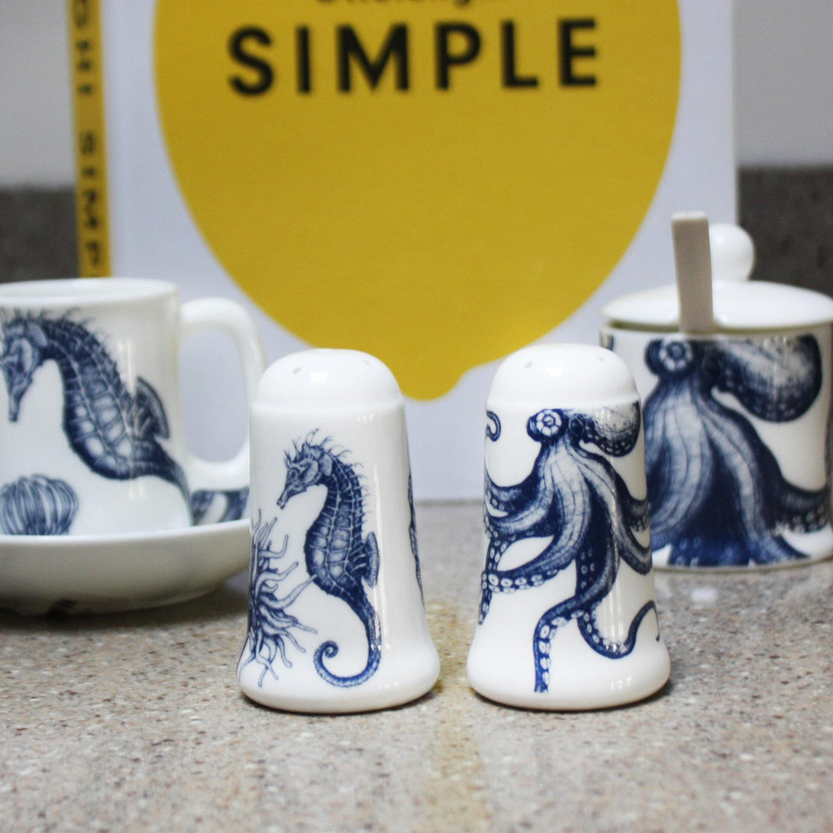 Cream Cornwall Porzellan Salz- & Pfefferstreuer-Set (2-teilig) – Made in England