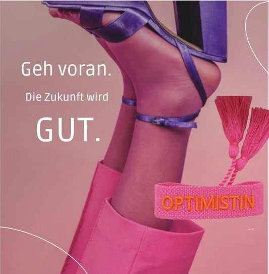 Statement Armband - OPTIMISTIN - Bisschen Mehr