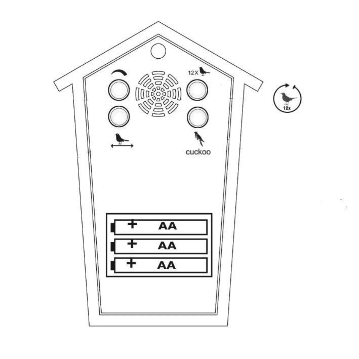 KOOKOO - Bird House mini moderne Kuckucksuhr - Bisschen Mehr