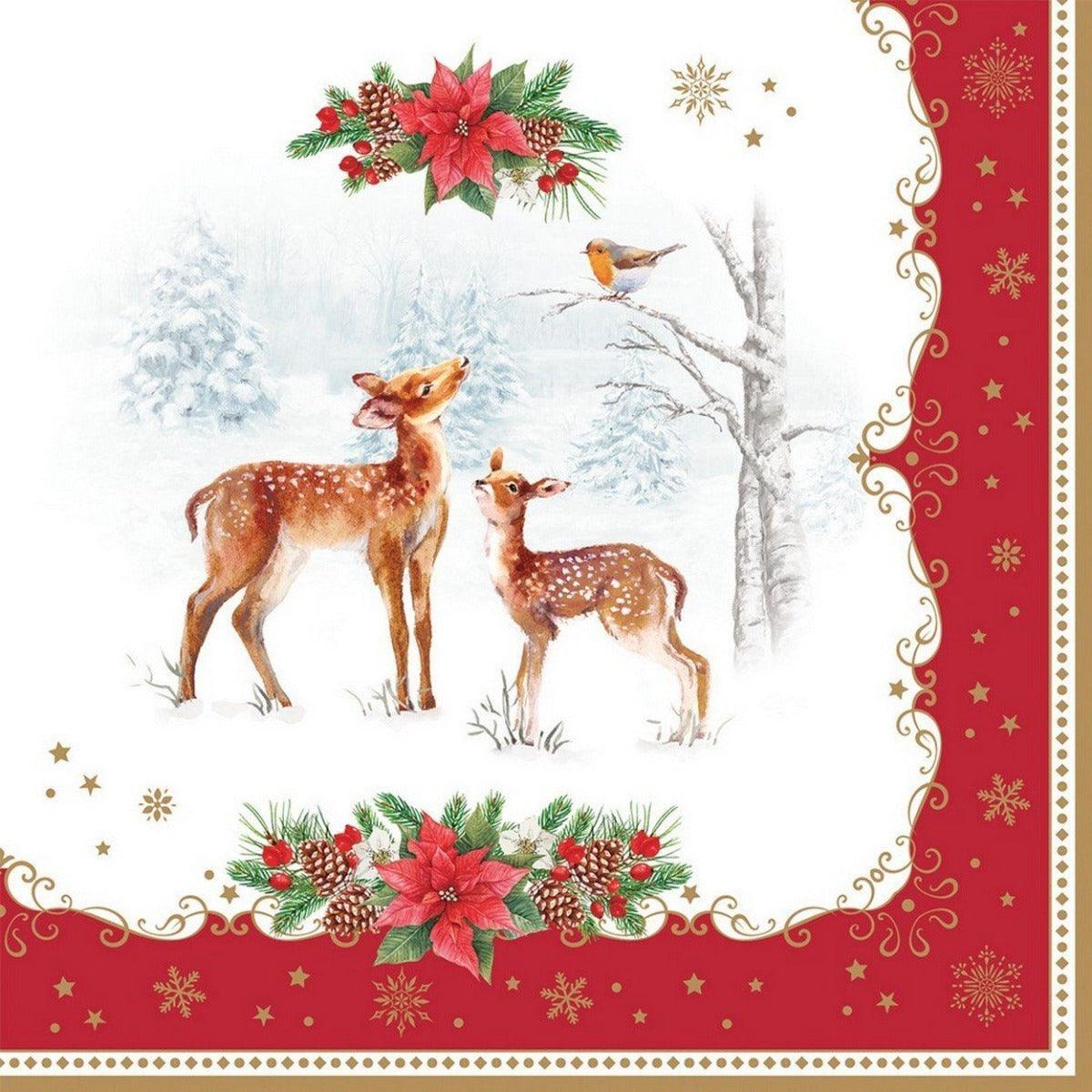 Papierservietten Christmas Melody 20 Stück 33x33 cm - Bisschen Mehr