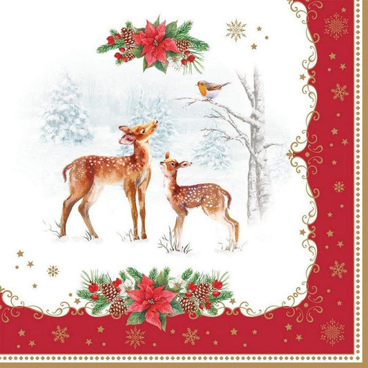 Papierservietten Christmas Melody 20 Stück 33x33 cm - Bisschen Mehr