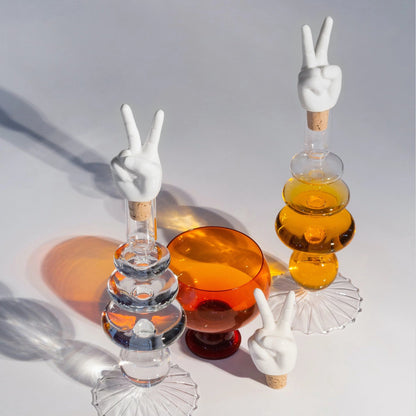 Flaschenkorken - Peace Hands