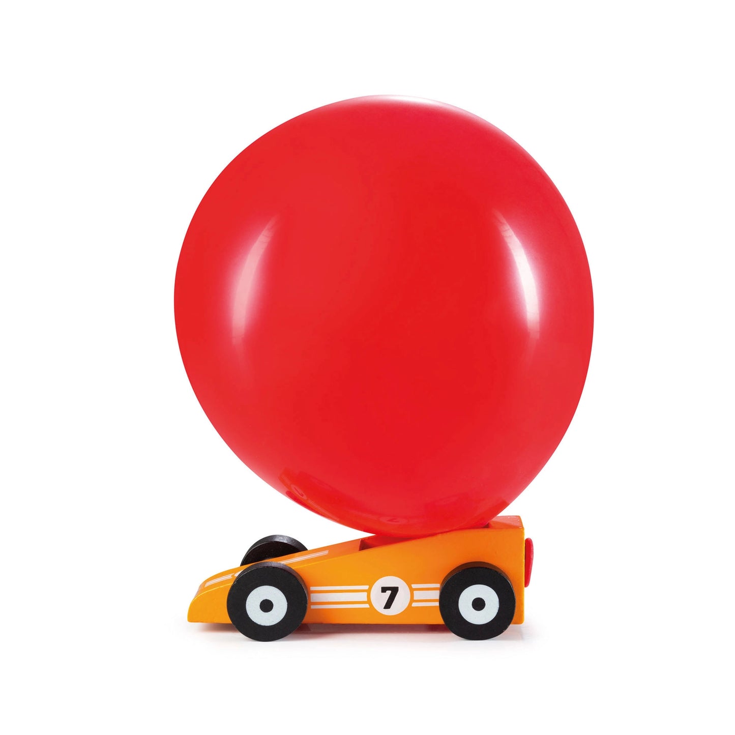 Rennauto aus Holz - Balloon Racer Orangestar - Bisschen Mehr
