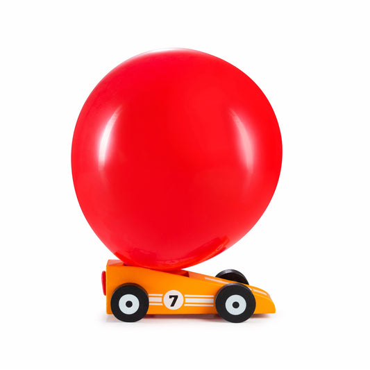 Rennauto aus Holz - Balloon Racer Orangestar - Bisschen Mehr