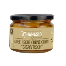 Laden Sie das Bild in den Galerie-Viewer, Athanasio Gourmet - Griechische Grüne Oliven Gigantisch
