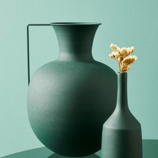 Vase Askos Dunkelgrün