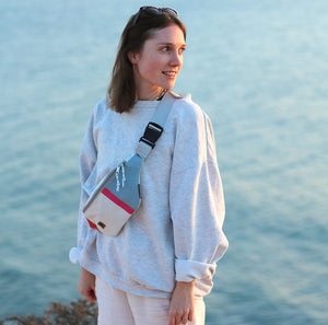 360Grad Knoten maritime Gürteltasche - aus recyceltem Segeltuch - Weel Kollektion