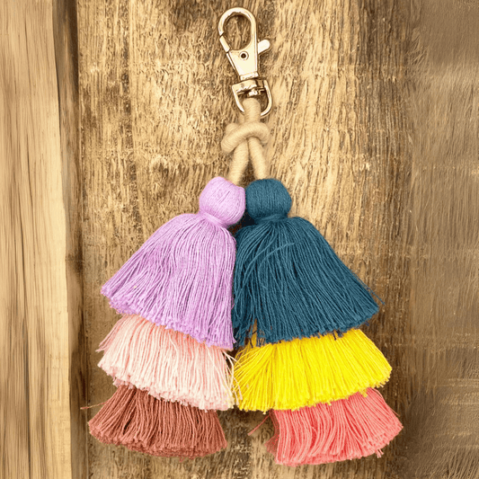 BOHO Tassel Bag Charm Anhänger Quasten für Tasche oder Schlüssel - Bisschen Mehr