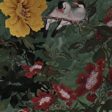 Laden Sie das Bild in den Galerie-Viewer, Voglio Bene Samtiges Brillenetui „Bird Melody“ – Schutz mit Stil
