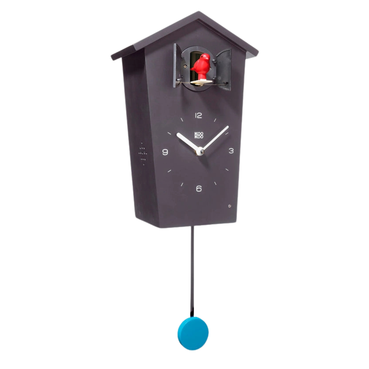 KOOKOO - Bird House moderne Kuckucksuhr schwarz