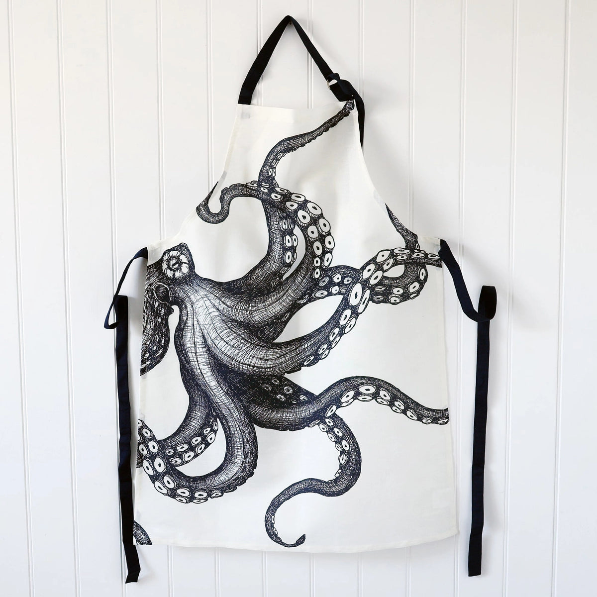 Cream Cornwall - Leinenschürze Oktopus