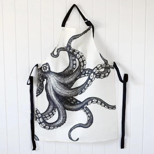 Cream Cornwall - Leinenschürze Oktopus
