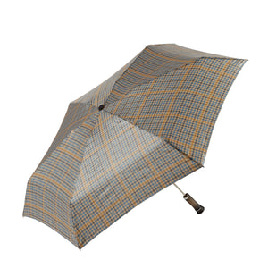 Mini-Regenschirm - Prince Wales faltbarer Regenschirm in Braun