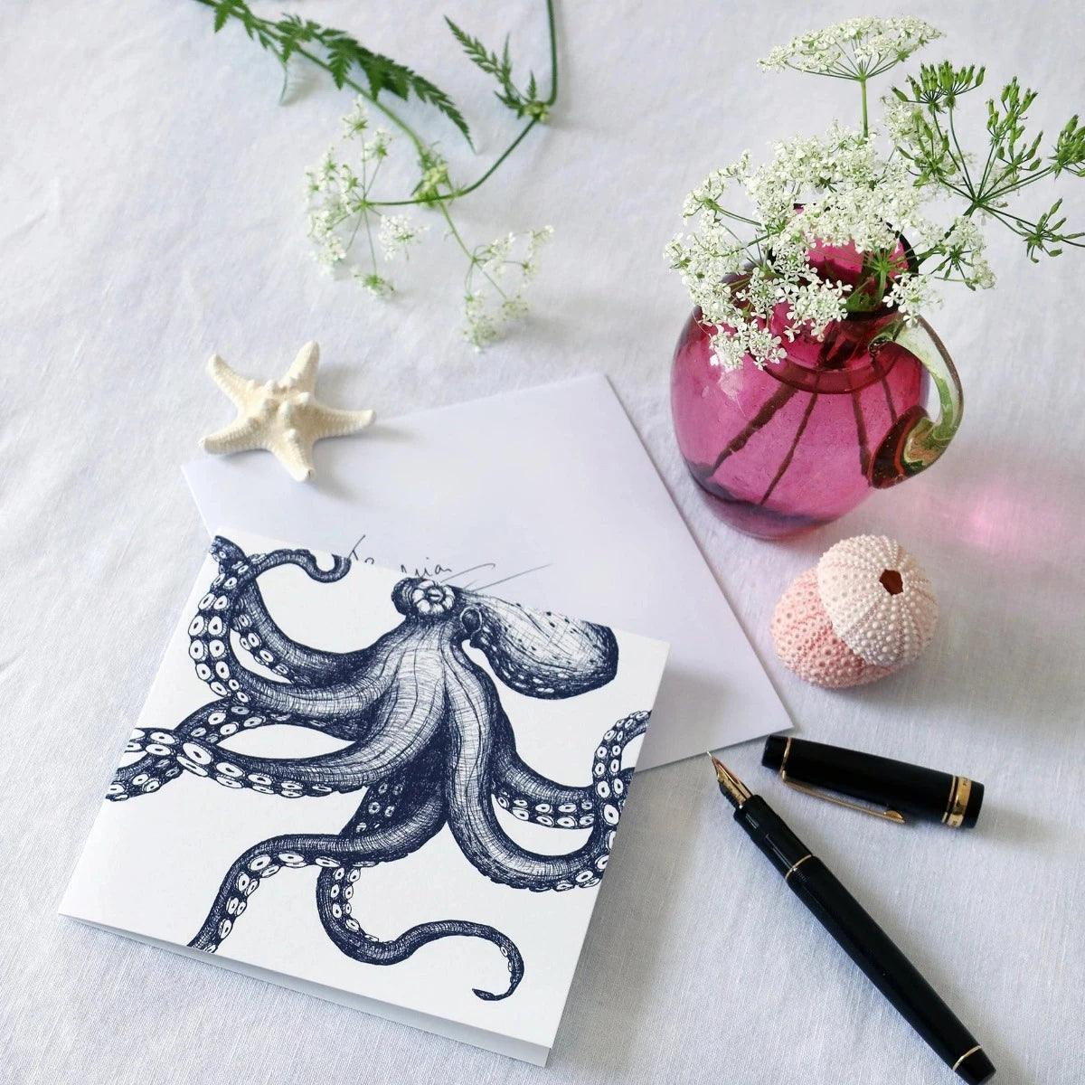 Grußkarte - Octopus - Bisschen Mehr