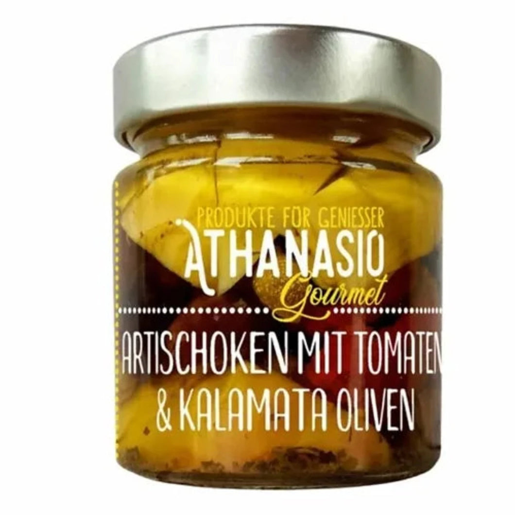 Athanasio Gourmet - Artischocken mit Tomaten und Kalamata Oliven