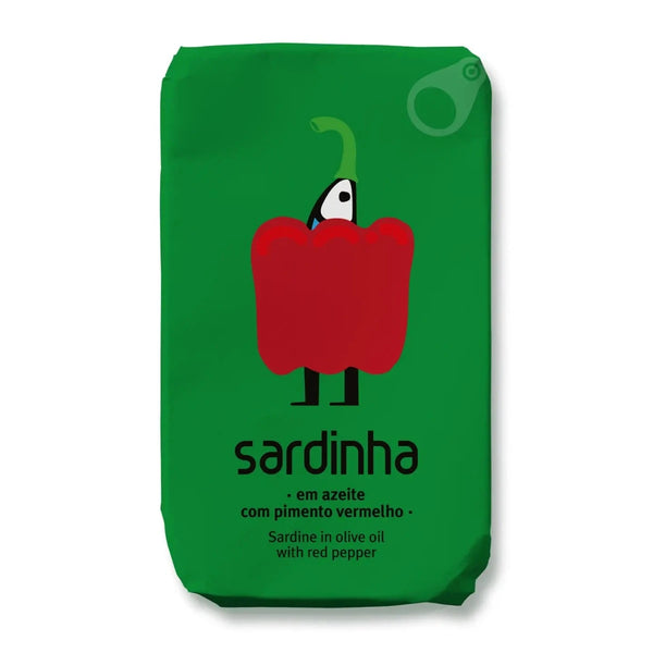 Sardinha - Sardinen in Olivenöl mit roter Paprika