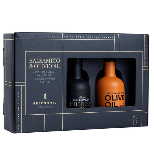 Greenomic - Ceramic Design Geschenk-Set Balsamico & Olivenöl Lemon - Bisschen Mehr