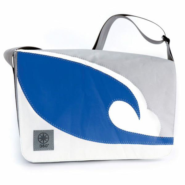 360Grad Barkasse nachhaltige Segeltuchtasche  -  Messenger Bag mit Laptopfach für 15