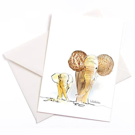 Muschel-Elefant - Karte mit Umschlag