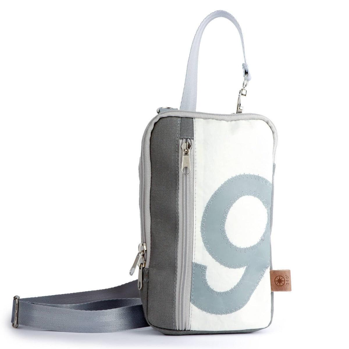 360Grad Nautik maritime Segeltuchtasche - aus recyceltem Segeltuch - grau / dunkelgrau - Bisschen Mehr